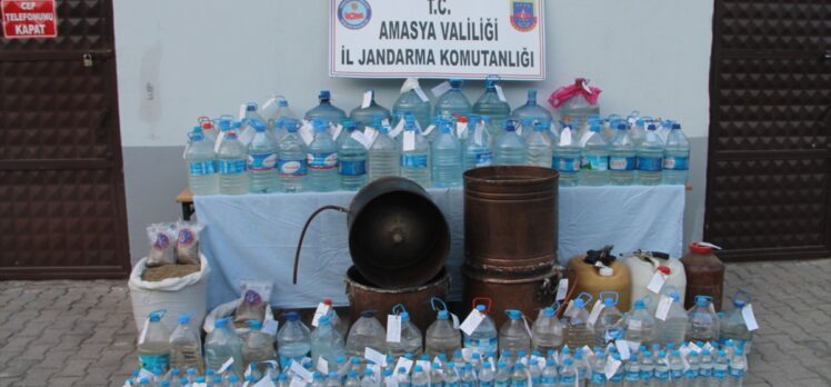 Amasya'da 4 bin 50 litre sahte içki ele geçirildi