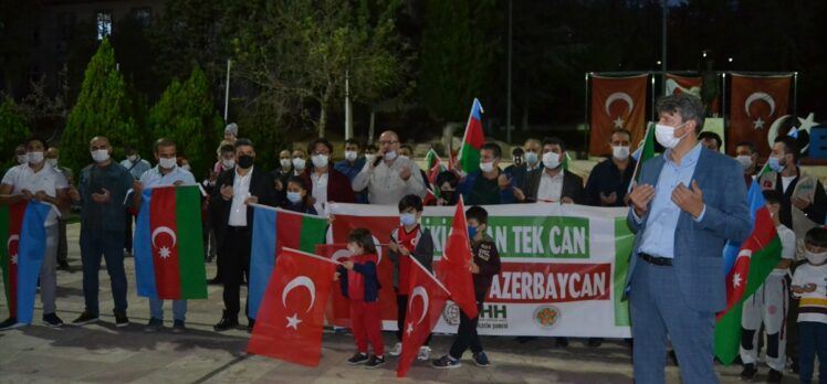 Bilecik'te Azerbaycan'a destek konvoyu oluşturuldu