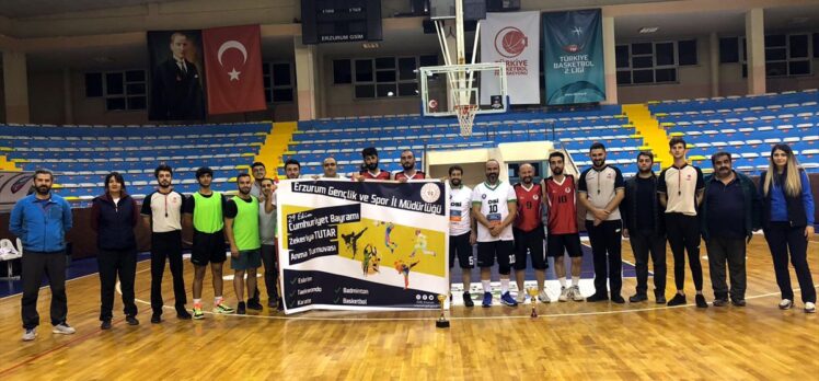 Erzurum'da basketler “Cumhuriyet” için atıldı