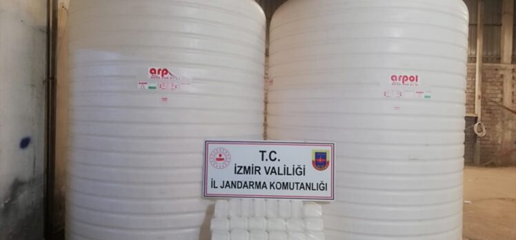 İzmir'de 11 bin litre etil alkol ele geçirildi