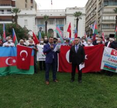 İzmir'de Fransa'nın Ermenistan politikası protesto edildi