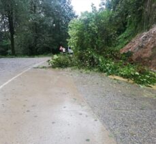 Rize'de şiddetli yağış nedeniyle iki ev zarar gördü, 20 köy yolu ulaşıma kapandı