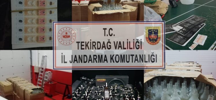 Tekirdağ'da sahte içki imal edilen deponun sahibi gözaltına alındı