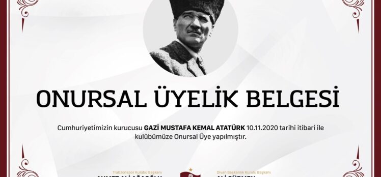 Büyük Önder Atatürk, Trabzonspor'a “onursal üye” yapıldı