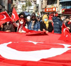 Hakkarili kadınlardan Diyarbakır annelerine destek, terör örgütü PKK'ya tepki yürüyüşü