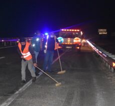 Kars'ta yola dökülen küspe zincirleme kazaya neden oldu: 5 yaralı