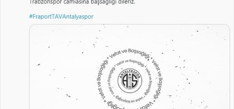 Alanyaspor ile Antalyaspor'dan Özkan Sümer için taziye mesajı