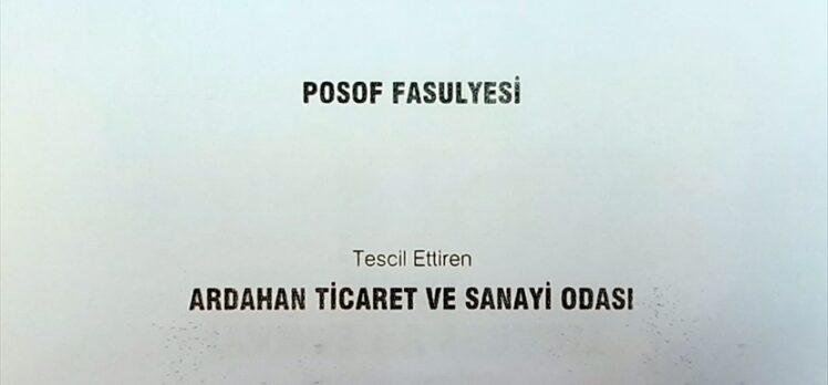 Ardahan'ın “Posof fasulyesi” Coğrafi İşaret Tescil Belgesi aldı