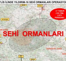 İçişleri Bakanlığı: Bitlis'te 2 bin 571 personelin katılımıyla “Yıldırım-16 Sehi Ormanları Operasyonu” başlatıldı