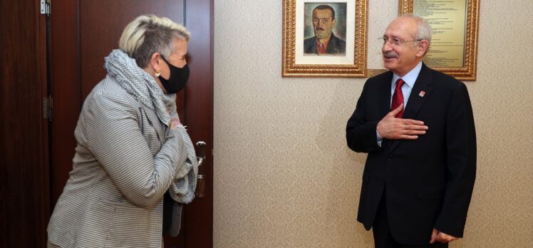 Kılıçdaroğlu, İrlanda'nın Ankara Büyükelçisi Sonya McGuinness'i kabul etti