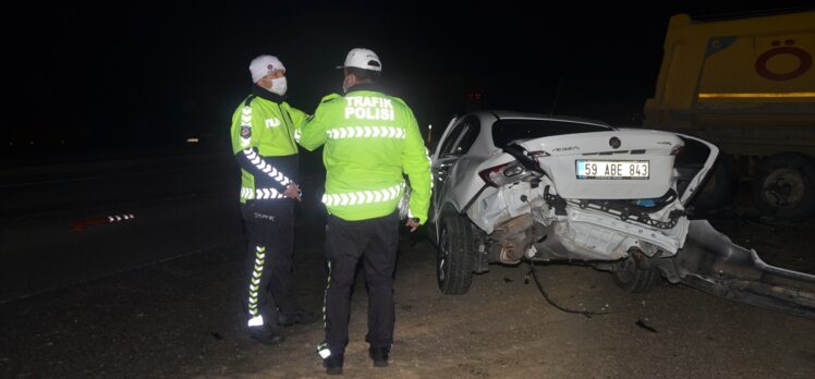 Tekirdağ'da tır ile otomobil çarpıştı: 1 ölü