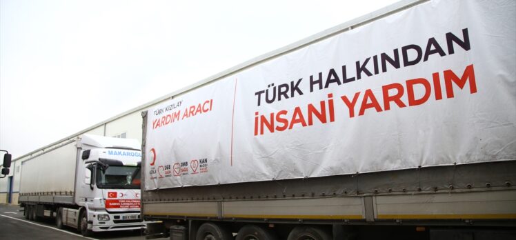 Türk Kızılay ve Azerbaycan Türkiye İşadamları Birliğinden Azerbaycan'a 7 tır insani yardım