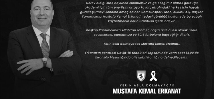 Yılport Samsunspor Kulübünden başsağlığı mesajı