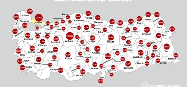 Kovid-19 aşı uygulaması pazartesiden itibaren il bazında takip edilebilecek