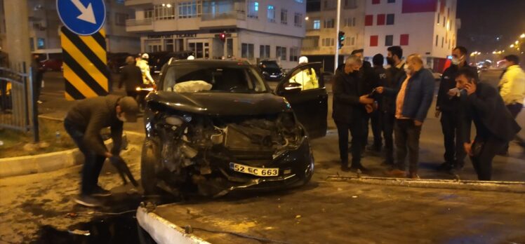 Ordu'da taksi ile otomobil çarpıştı: 4 yaralı