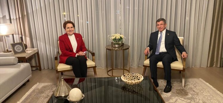 İYİ Parti Genel Başkanı Akşener'den, Gelecek Partisi Genel Başkanı Davutoğlu'na ziyaret