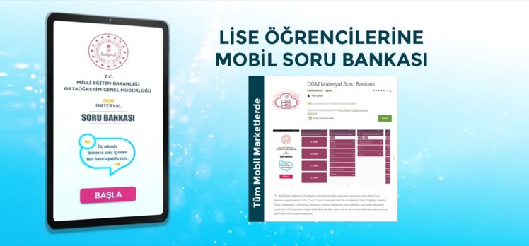 MEB lise öğrencilerine yönelik 15 bin soruluk “Mobil Soru Bankası” uygulaması hazırladı