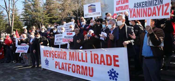 Nevşehir'de Milli İrade Platformundan Boğaziçi Üniversitesindeki protestolara tepki