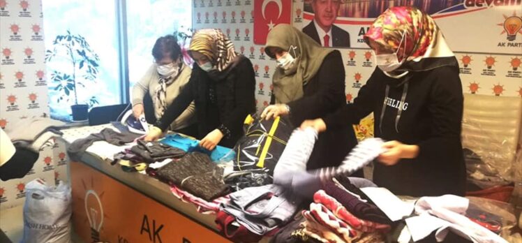 Suriye'de görev yapan askerin çağrısıyla Zonguldak'ta toplanan giysiler çocuklara gönderilecek