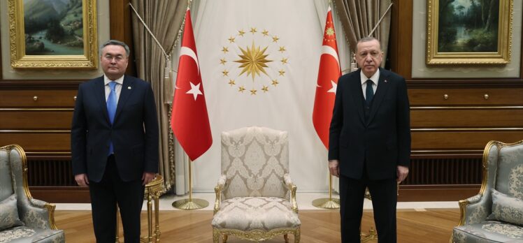 Cumhurbaşkanı Erdoğan, Kazakistan Başbakan Yardımcısı ve Dışişleri Bakanı Tileuberdi'yi kabul etti