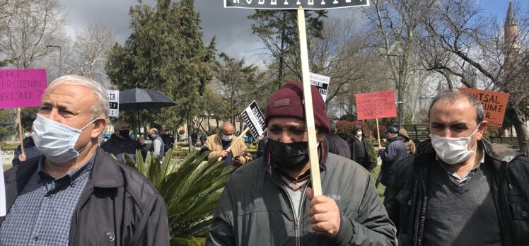 İBB önünde KİPTAŞ'ın kentsel dönüşüm projesi protesto edildi