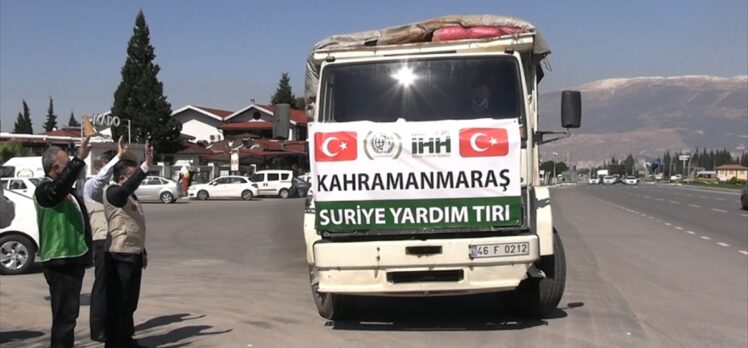 Kahramanmaraş'tan Suriye'de kamplarda yaşayanlara 10 tır su gönderildi