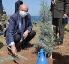 KKTC Cumhurbaşkanı, Erenköy'de Osmanlı'nın Kıbrıs'ı fethettiği yılı temsilen 1571 fidan dikme etkinliğine katıldı