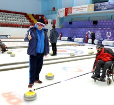 Türkiye ile Rusya'nın tekerlekli sandalye curling milli takımları Erzurum'da kampta