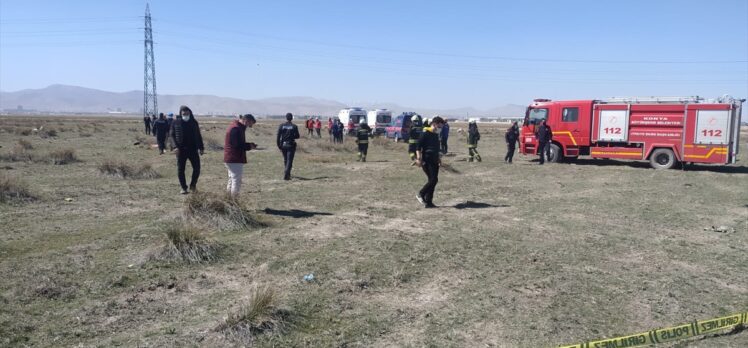 Konya'da askeri gösteri uçağı düştü