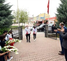 Avrupa Trampolin Cimnastik Şampiyonası'nda gümüş madalya kazanan Elif Çolak, Konya'ya geldi: