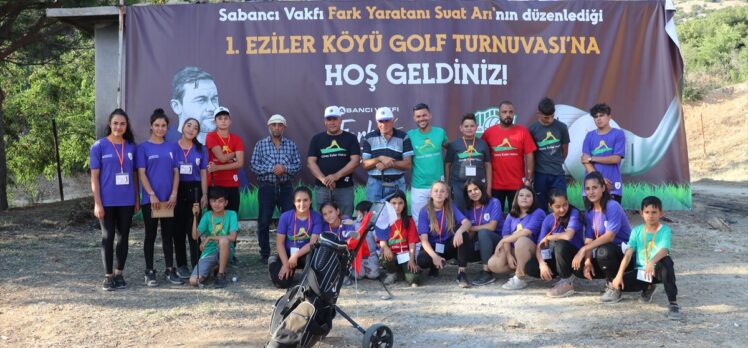 Denizli'nin tarım ve hayvancılıkla uğraşan kırsal mahallesinde golf turnuvası düzenlendi