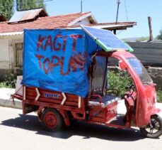 Elektrikli triportörüne taktığı güneş paneliyle masrafsız ve kesintisiz yolculuk yapıyor