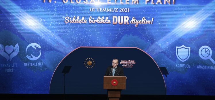 Cumhurbaşkanı Erdoğan, Kadına Yönelik Şiddetle Mücadele 4. Ulusal Eylem Planı Tanıtım Toplantısı'nda konuştu:(1)