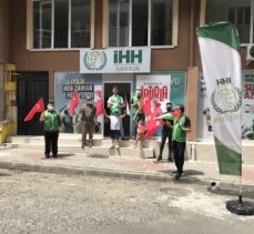 Trabzon, Bayburt ve Giresun'da İHH Derneği üyeleri İsrail'in Mescid-i Aksa'daki politikalarını kınadı