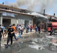 Aksaray'da sanayi sitesindeki lokantada yangın çıktı