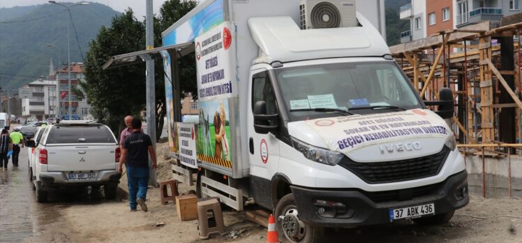 Bozkurt'ta selden etkilenen hayvanların bakımını “mobil veteriner” yapıyor