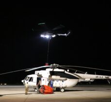 Isparta'daki orman yangınına gece görüşlü helikopterlerle müdahale ediliyor