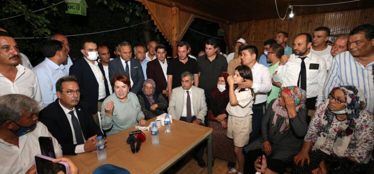 İYİ Parti Genel Başkanı Akşener, Adana Aladağ'daki orman yangınında zarar gören alanları inceledi: