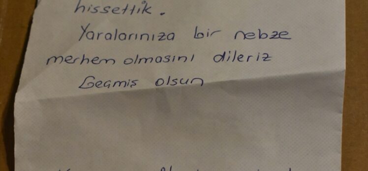 Kırklareli'nde yangın bölgeleri için getirilen yardım kolilerinden çıkan not ve mektuplar duygulandırdı