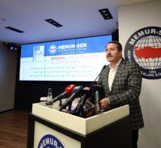 Memur-Sen Genel Başkanı Yalçın, sözleşmeli kamu personelinin kadroya alınmasını istedi: