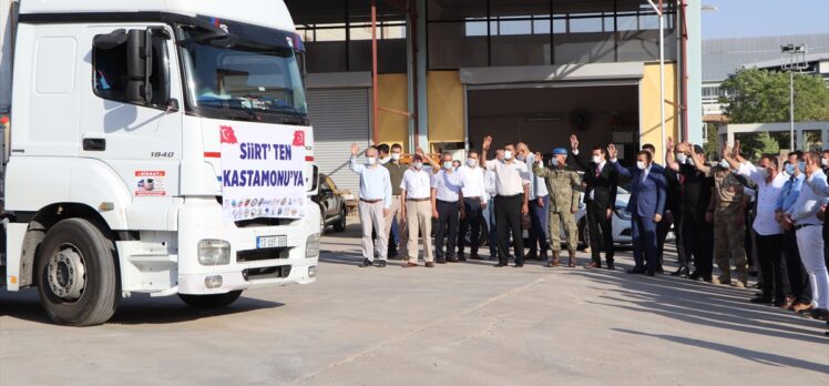 Siirt'ten sel felaketinin yaşandığı Kastamonu'ya 3 tır yardım malzemesi gönderildi