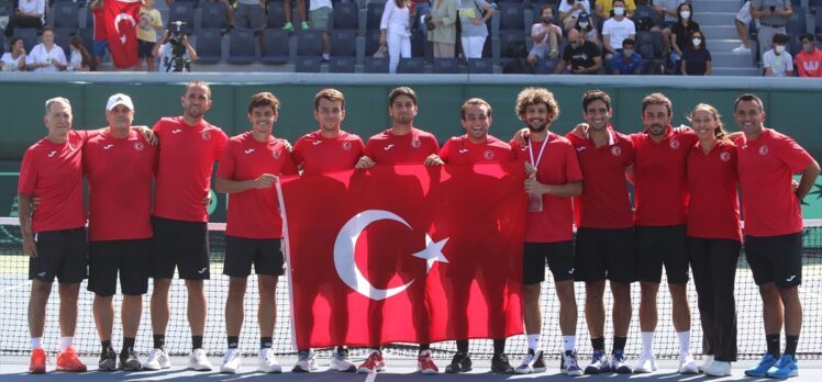 A Milli Erkek Tenis Takımı, Letonya'yı 4-0 yendi