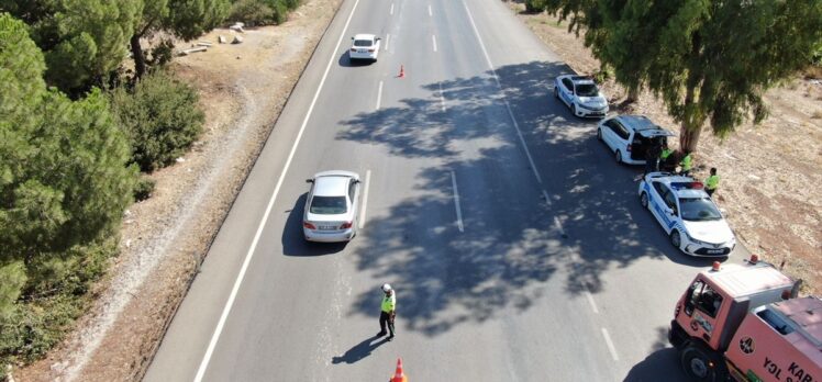 Antalya'da helikopter ve drone destekli trafik denetimi yapıldı