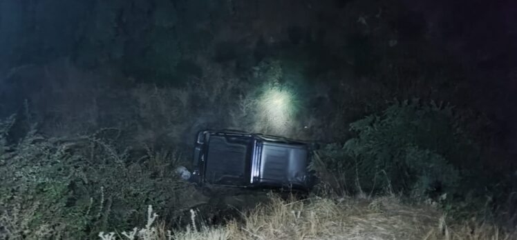 Aydın'da uçuruma devrilen kamyonetin sürücüsü öldü