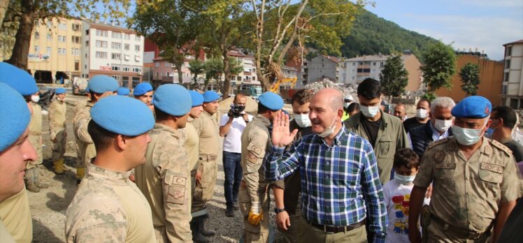 Bakan Soylu, sel bölgesi Bozkurt'ta incelemelerde bulundu