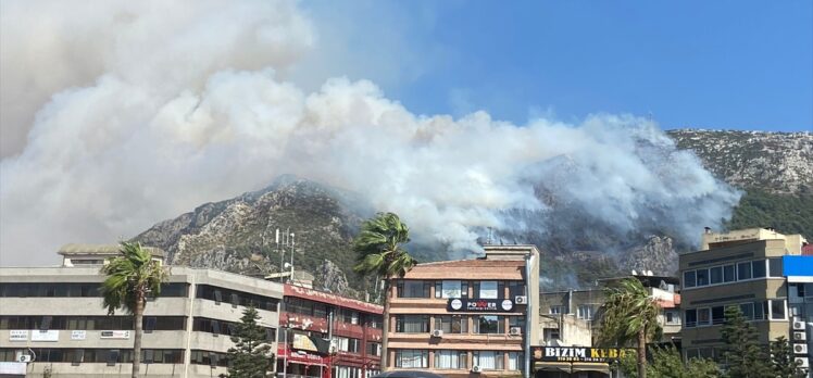 Hatay'da çıkan orman yangınına müdahale ediliyor