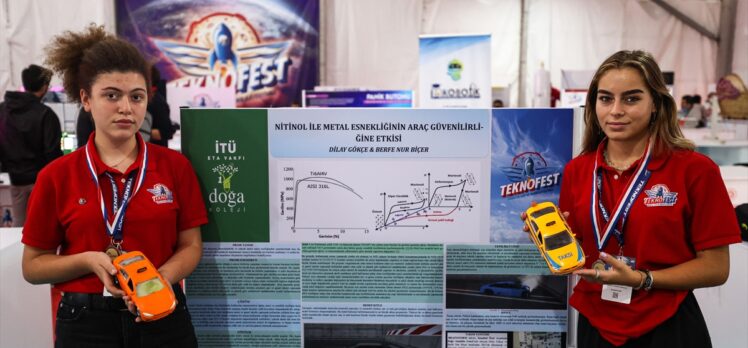 Lise öğrencilerinin “nitinol” ile trafik kazalarında kayıpları önleyen sistemi TEKNOFEST'te