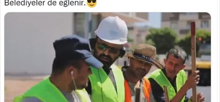 Nevşehir Belediyesi işçilerinin gülümseten görüntüleri ilgi gördü