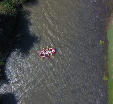 Rafting tutkunları Melen Çayı'nda adrenalin depoluyor