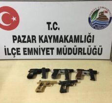 Rize'de yolcu otobüsünde ruhsatsız tabanca bulundu